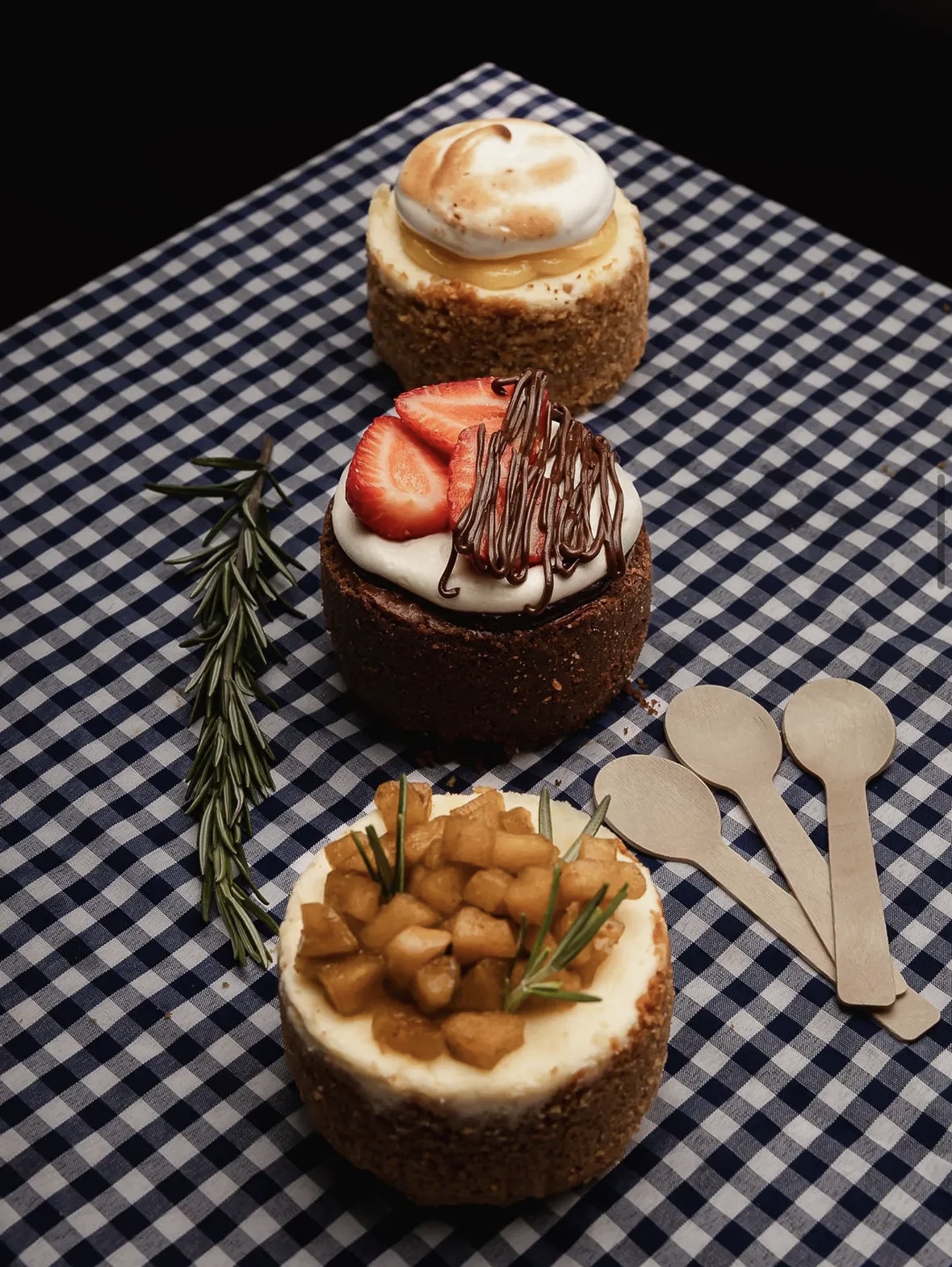 Mini cheesecakes de vitrina