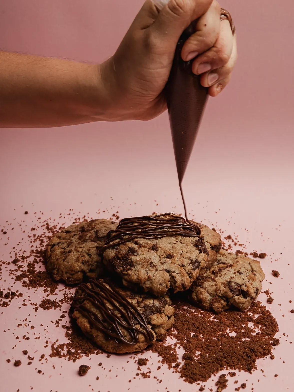Decoración de cookies con chocolate